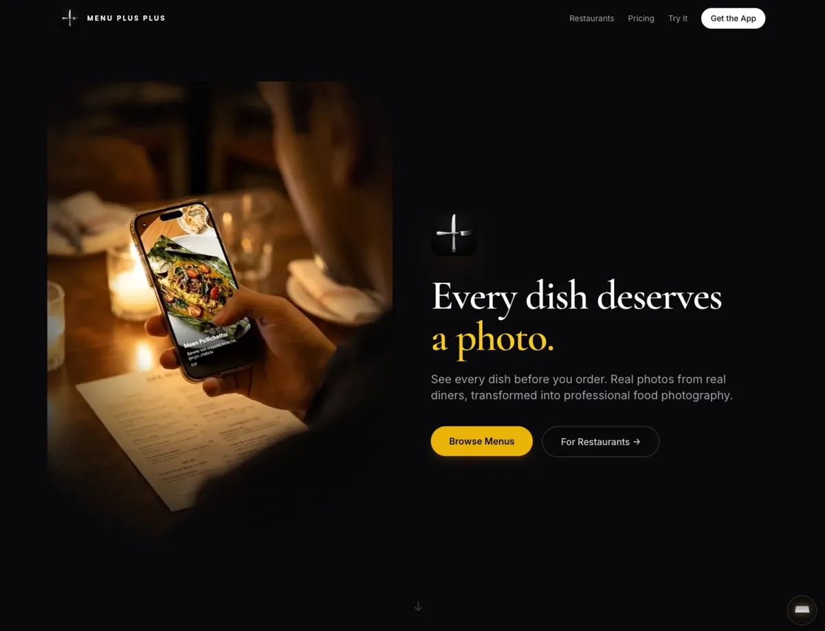 Menu Plus Plus homepage